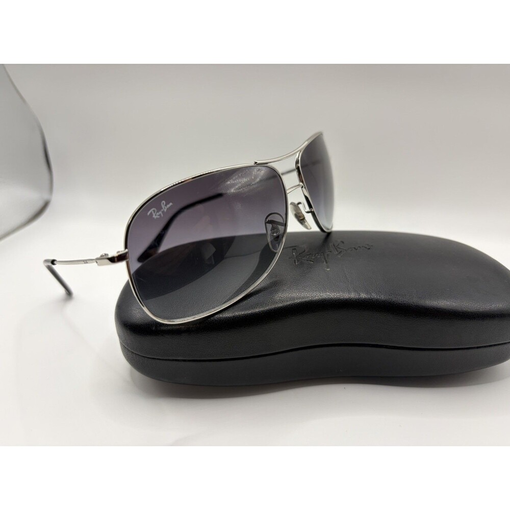 Ray Ban RB3267 003/8G Aviator Sunglasses Silver/Grey-Blue Gradient 64-13 3N